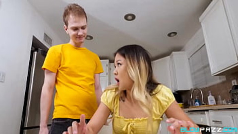 Asian Teen Licks Tough Cock🍆