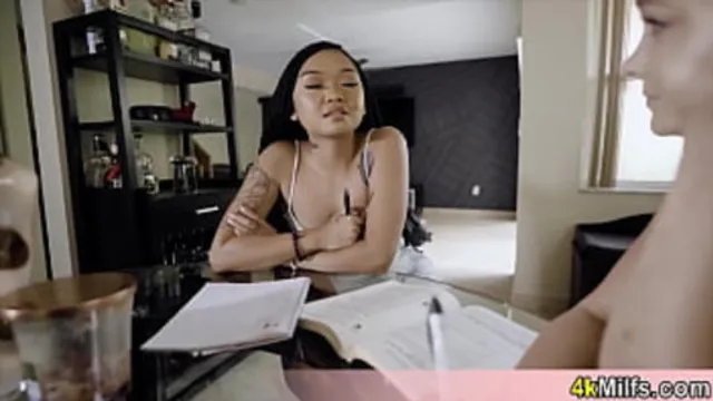 Hot Bella gives free blow job to her teacher &mdash;  her girlfriend joins in for fun