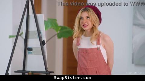 Dirty step-sister art swap: taboo temptation unfolds in raw, incestuous passion