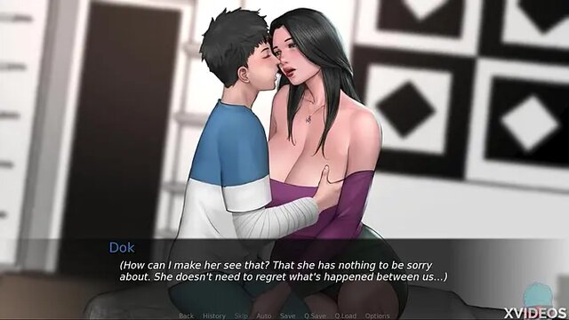 Slutty suburban MILF teases with perfect massive tits