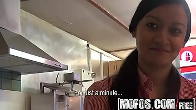 Shaved teen gets drilled in public by dirty old man