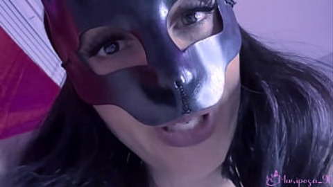 Pretty bunny gives you a handjob for Halloween