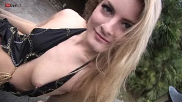 Outdoor teen explores her Beetle &mdash;  playful and explicit