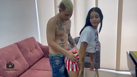 I take my sexy stepsister's sweaty body to the limit, pounding her relentlessly, our lustful screams echoing louder than the music