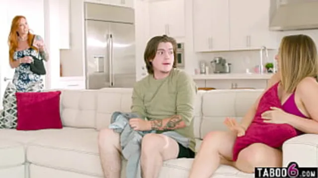 Babysitter seduces her MILF boss at home