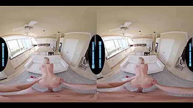 Skinny teen Skyler Storm deepthroats in VR POV