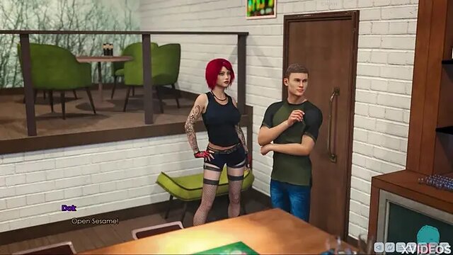 Tattooed teen babe with perfect tits plays a sexy roleplay game