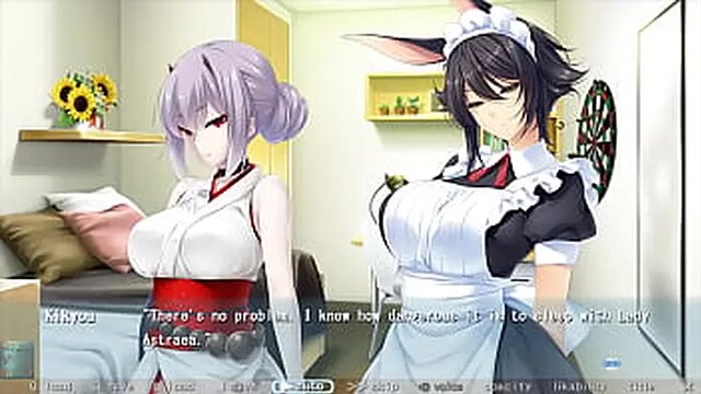 Elf MILF maid gives handjob to teen hero