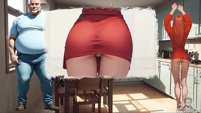 Petite redheaded slut Mila AI shows off her wet shaved pussy