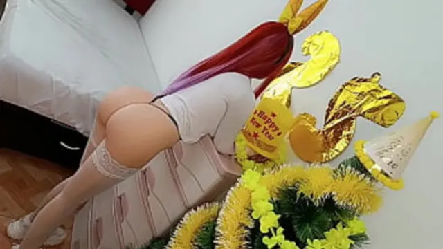 New Year′s Eve  My hot girlfriend′s thong revealed her perfect ass🍑 and wet pussy✌ &mdash;  leading to a relentless BBC creampie 