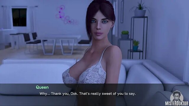 Slutty MILF and teen hottie play with big tits in a roleplay