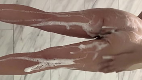 Big brother gets sloppy seconds on little sis' steamy solo show