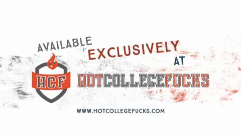 Slutty Co-Ed Gets Double-Fucked by 2 Hunky Frat Bros