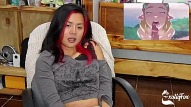 Zela gets her Faloomer on &mdash;  solo masturbation vibes with Fox and Hamichi nearby