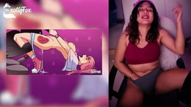 DERPIXON HENTAI PARTY GAMES REACTION - ExotiqFox Solo Gooner Girl Masturbation