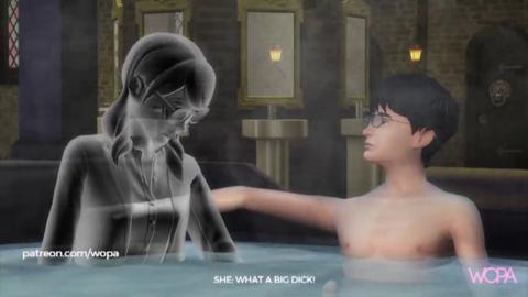 Slutty specter seduces legendary stud in scorching tub sex romp