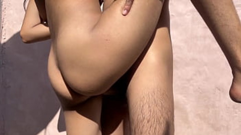OUTDOOR PUNISHMENT: MY SKINNY SISTER'S SECRET🤫 DESIRE
