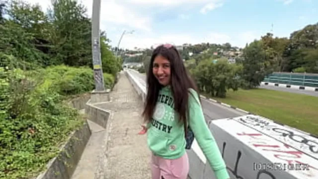 Parked Beauty Gets Rough Bush Bang