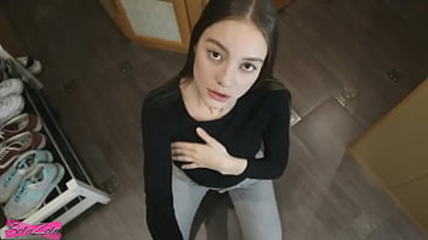 Sexy Young Blonde Teases and fucks Her Buddy