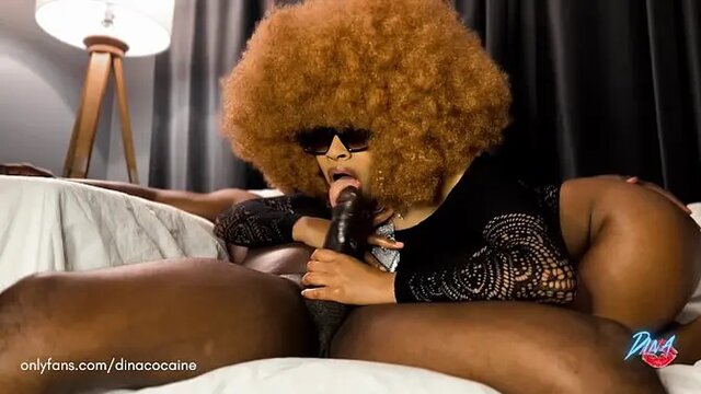 Thick BBC's fat dong swallows black girl's wet mouth