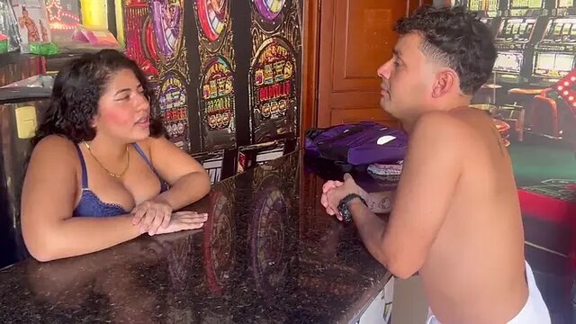 Latina teen seduces pool guy and eats pussy