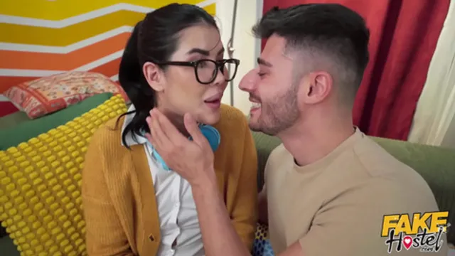 Fake Hostel - College girl gets taken by two guys at once