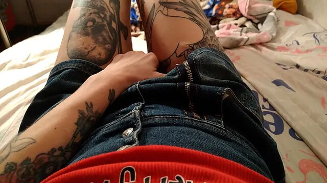 Young and horny teen gets herself off in POV