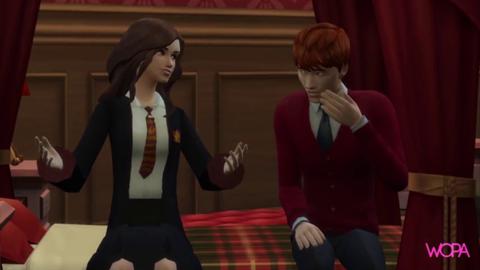 Draco spies on Hermione, offers his toy; scenes with Ron Harry Potter Twist