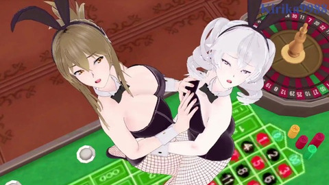 Chitose Kisaragi and Nine's Hot Lesbian Fun at a Casino - SRWV