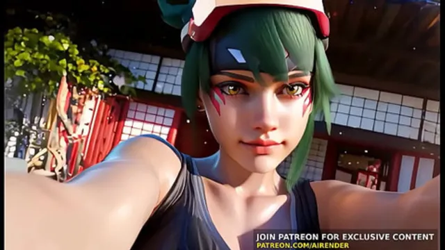 Overwatch's AI-generated Kiriko rides and creampies a large cock