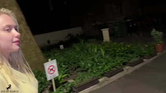 Hot blonde neighbor seduces me during my vacation getaway