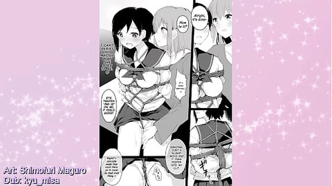 Dominatrix claims ownership on horny teen in spicy bondage play [COMIC DUB by kyu misa]