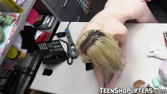 Bratty skinny blonde Cecelia Taylor moans while the hung officer fucks her roughly