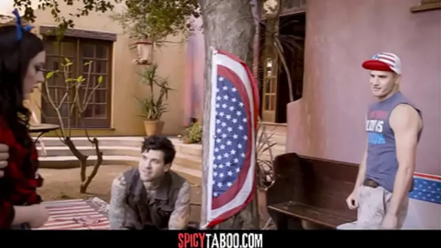 Pervy hunk tempts girlfriend into  tryst during  gathering