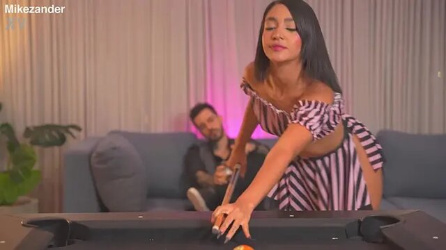 Hot teen brunette Why Effy gets brutal anal drilling on a pool table