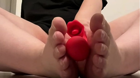 My feet would look perfectly playing with your dick