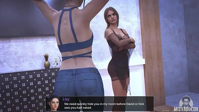 Sexy MILF with perfect tits and cute teen daughter