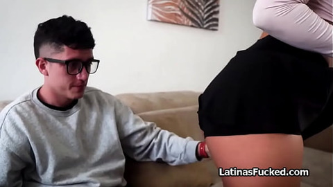 Busty thick Latina needs that dick now to suck and ride