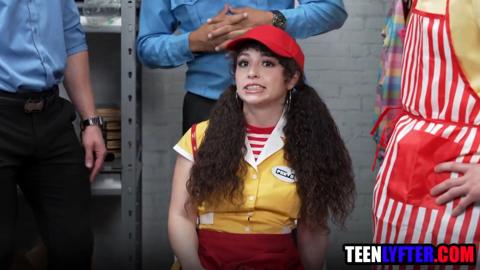 Young thieving employee gangbanged