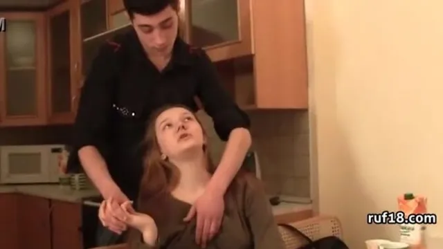 Youthful teen takes on a BDSM session with her boyfriend