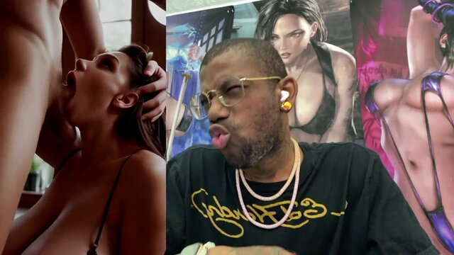 Amateur enormous-breasted mature babe all the way-throats rod while clenching petite youthful gets