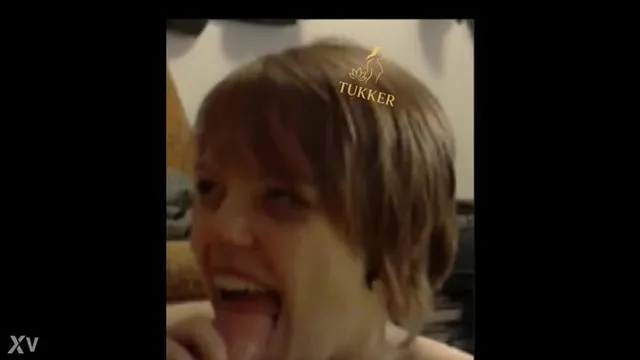 Teen emo GF gives sloppy blowjob and gets covered in a huge load