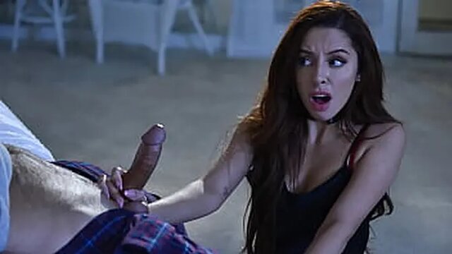 Foster Teen Sucks cock to stay at home