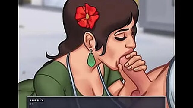 Teen Bella gives deepthroat blowjob for pizza while hubby is out