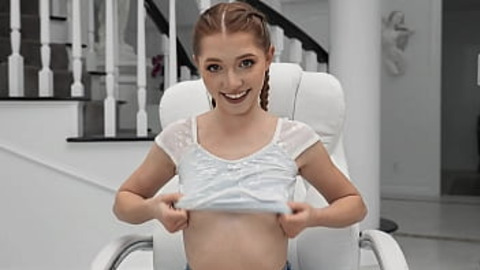 Tiny teen wanna flash those melons, wanna expose fresh goodies to you