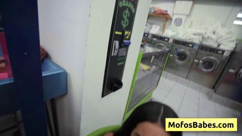 Dirty laundromat tryst: Jason Legend slams Nikki Mars' tight slit like a sex-starved washing machine